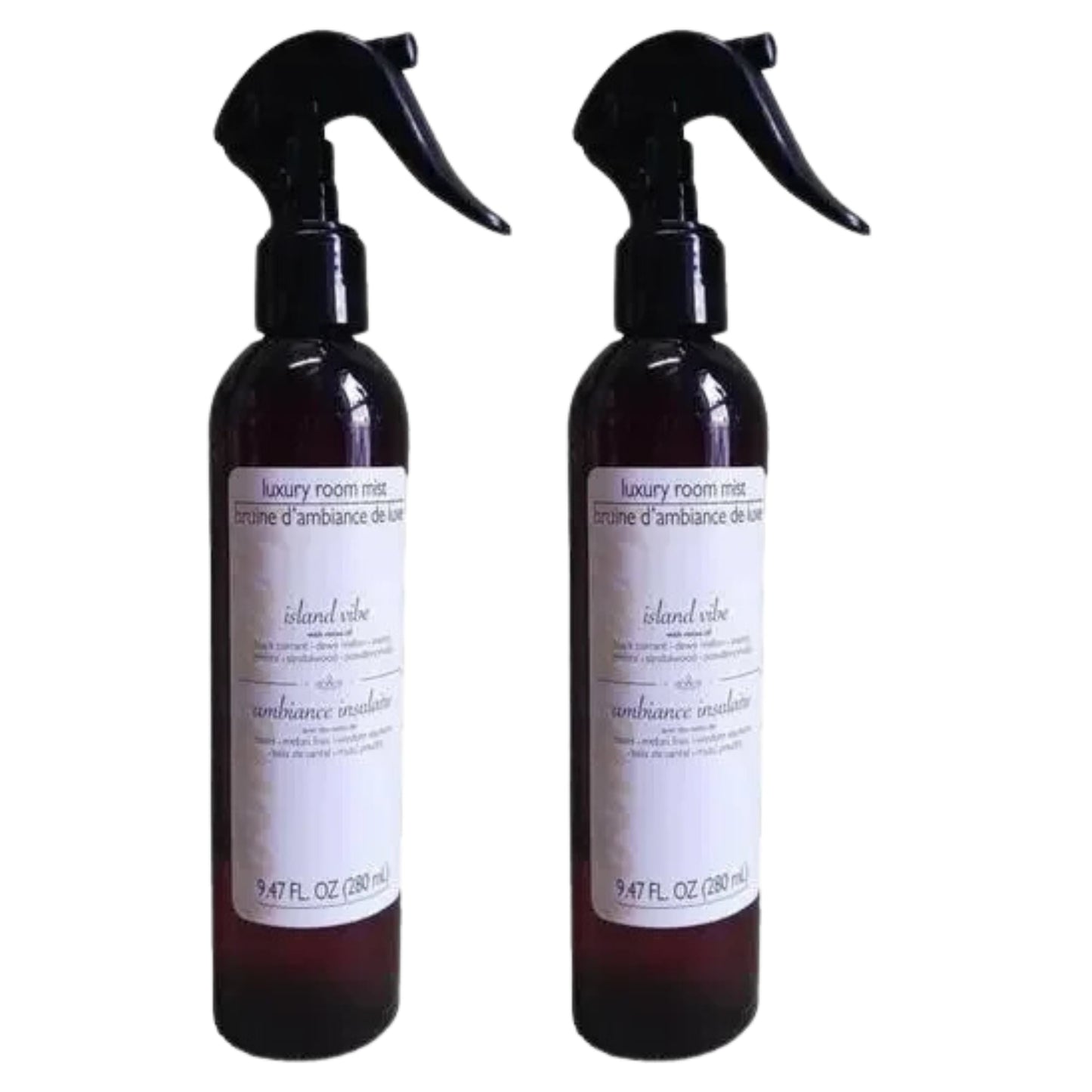 Luxury Room Mist Island Vibe Scent Air-Freshener Room Mist Spray 9.47 oz Each, 2 per Pack