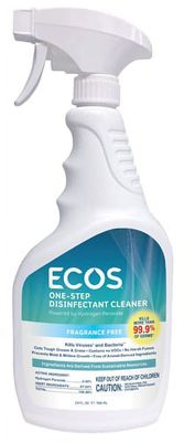 ECOS One-Step Disinfectant Cleaner Fragrance Free -- 24 OZ PACK OF 4