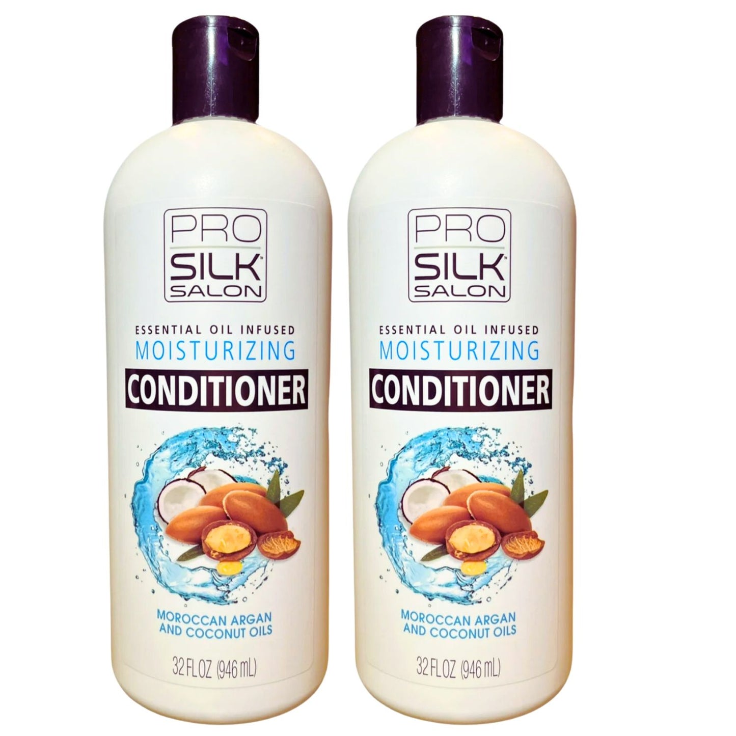 Pro Silk Salon Conditioner Moroccan Argan And Coconut Oils 32 oz |2 Pcs per Pack