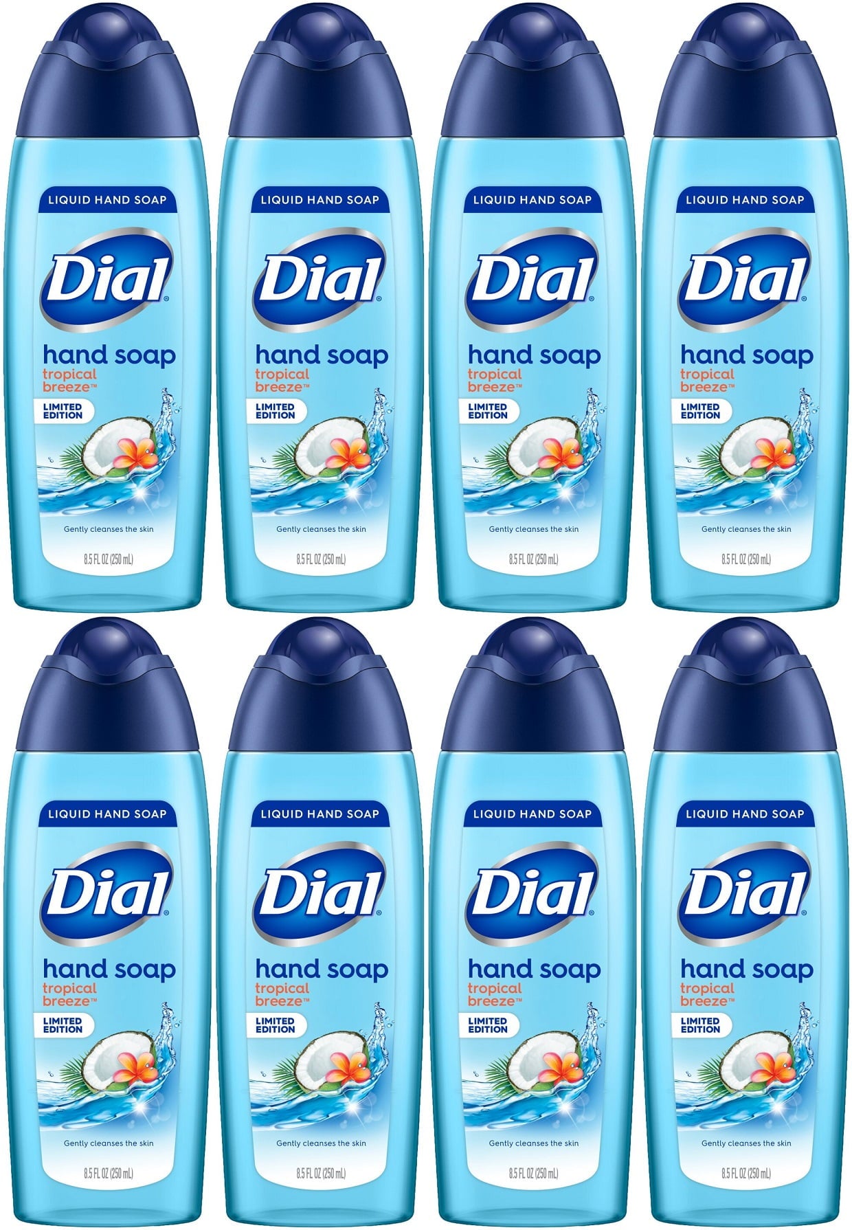 Dial Limited Edition Liquid Hand Soap, Tropical Breeze, 8.5 Ounce (Pack of 8)