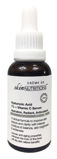 Creme de SkinNutritions Hyaluronic Acid 1% + Vitamin C Serum