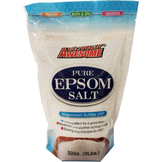 2 Pack LA's Totally Awesome Epsom Salts Bag 16 Oz Each