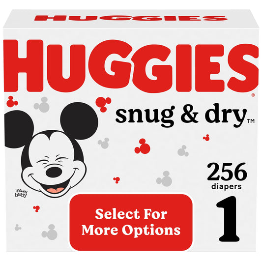 Huggies Snug & Dry Baby Diapers, Size 1, 256 Ct (Select for More Options)