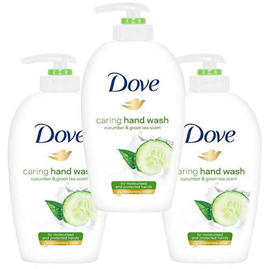 Dove Caring Hand Wash Fresh Touch Cucumber & Green Tea 8.45 Oz (Pack of 3)