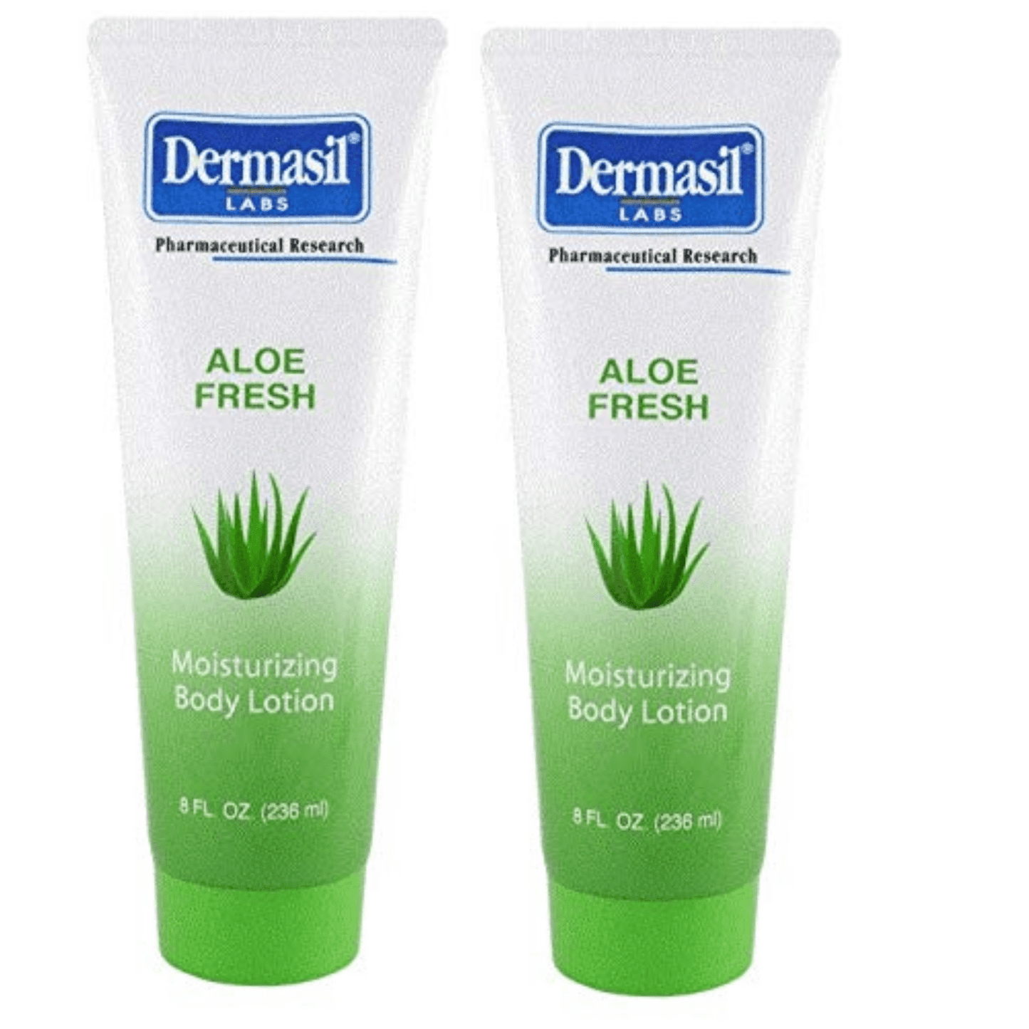 CGT Dermasil Aloe Fresh Moisturizing Body Lotion Paraben Free Relieves Dry Skin Non-Greasy Fast-Absorbing Hands Feet Body Protectant & Hydrate Skin Skincare 8 oz. Tubes (Pack of 2)