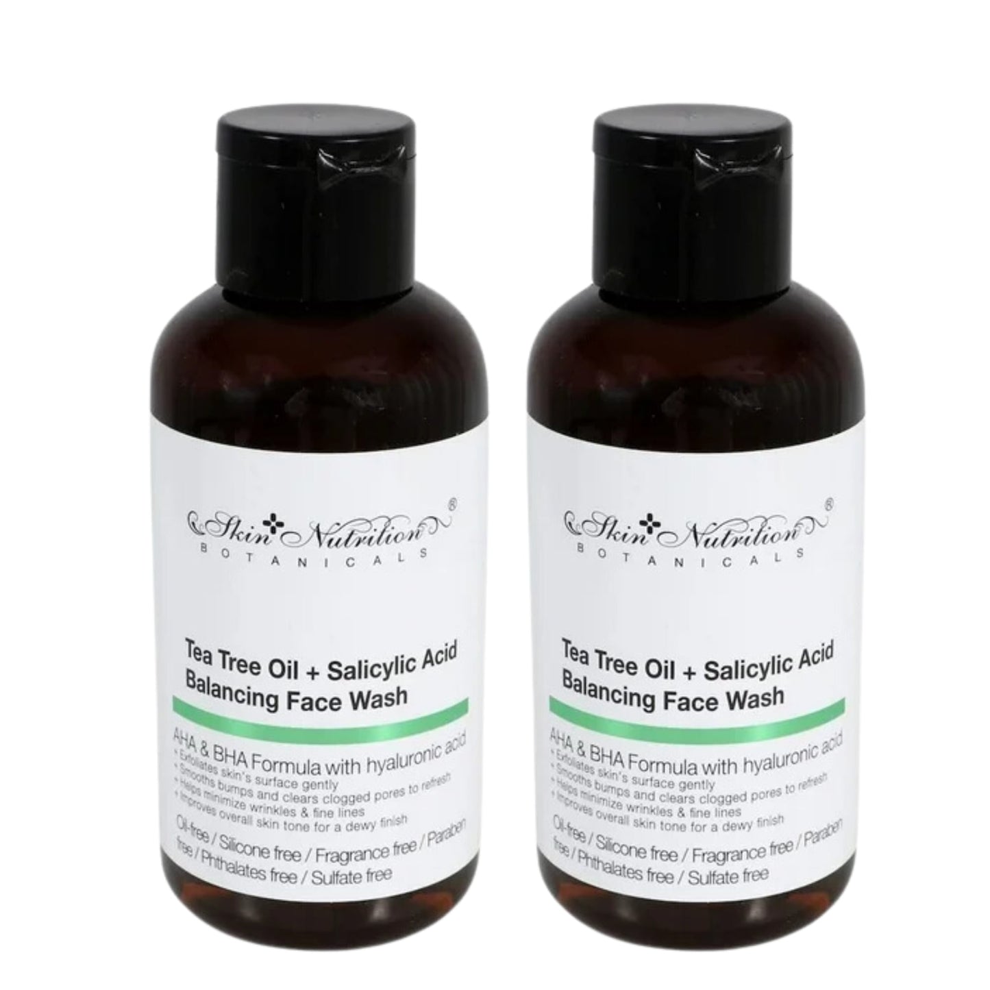 Skin Nutrition Botanicals Tea Tree Oil & Salicylic Acid Balancing Face Wash, 1 oz Each , Pack of 2