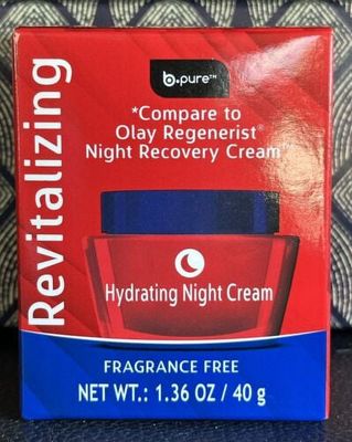 B.PURE Revitalizing Hydrating Night Cream with Vitamins 5, B5 & B3 -- 1.36oz