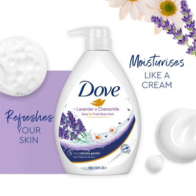 Dove Go Fresh Shower Gel Body Wash, Lavender and Chamomile, 33.8 Ounce Pump Bottle