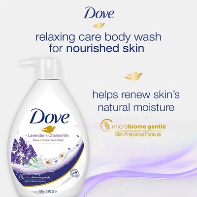 Dove Go Fresh Shower Gel Body Wash, Lavender and Chamomile, 33.8 Ounce Pump Bottle