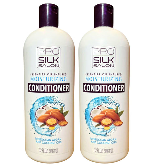Pro Silk Salon Conditioner Moroccan Argan And Coconut Oils 32 oz |2 Pcs per Pack