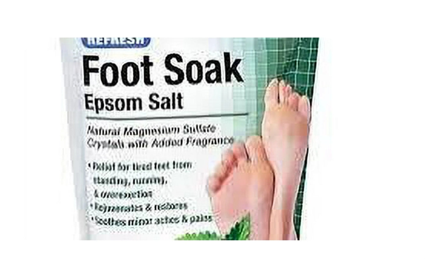 Assured Refresh Epsom Salt Foot Soak with Spearmint and Menthol Scent, 16 oz.