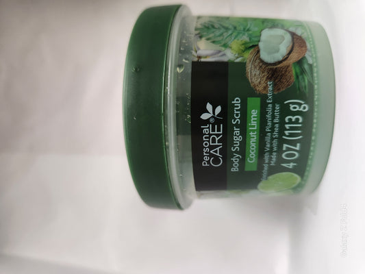 Personal Care Body Sugar Scrub Coconut Lime 4 oz 2 Pack