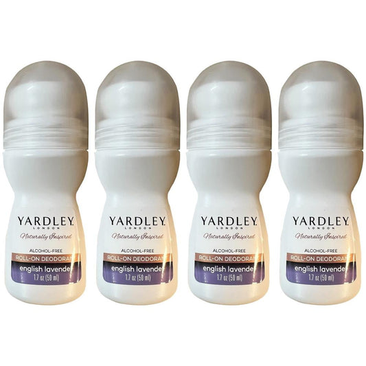 Pack of (4) Yardley London Deodorant Roll On Anti Perspirant, English Lavender, 50 ml