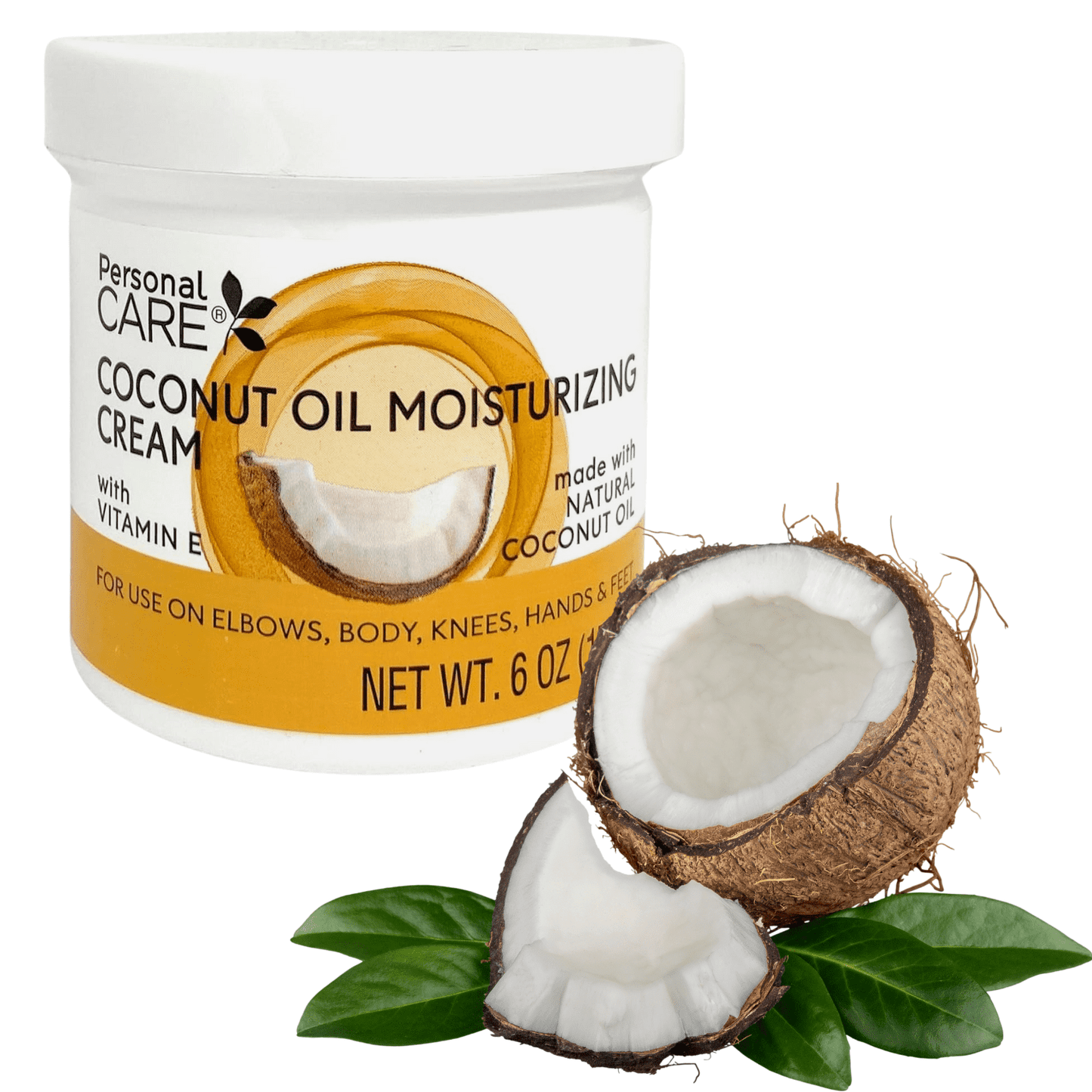 Coconut Oil Moisturizing Cream, 6 oz. Tubs - 2 Pack