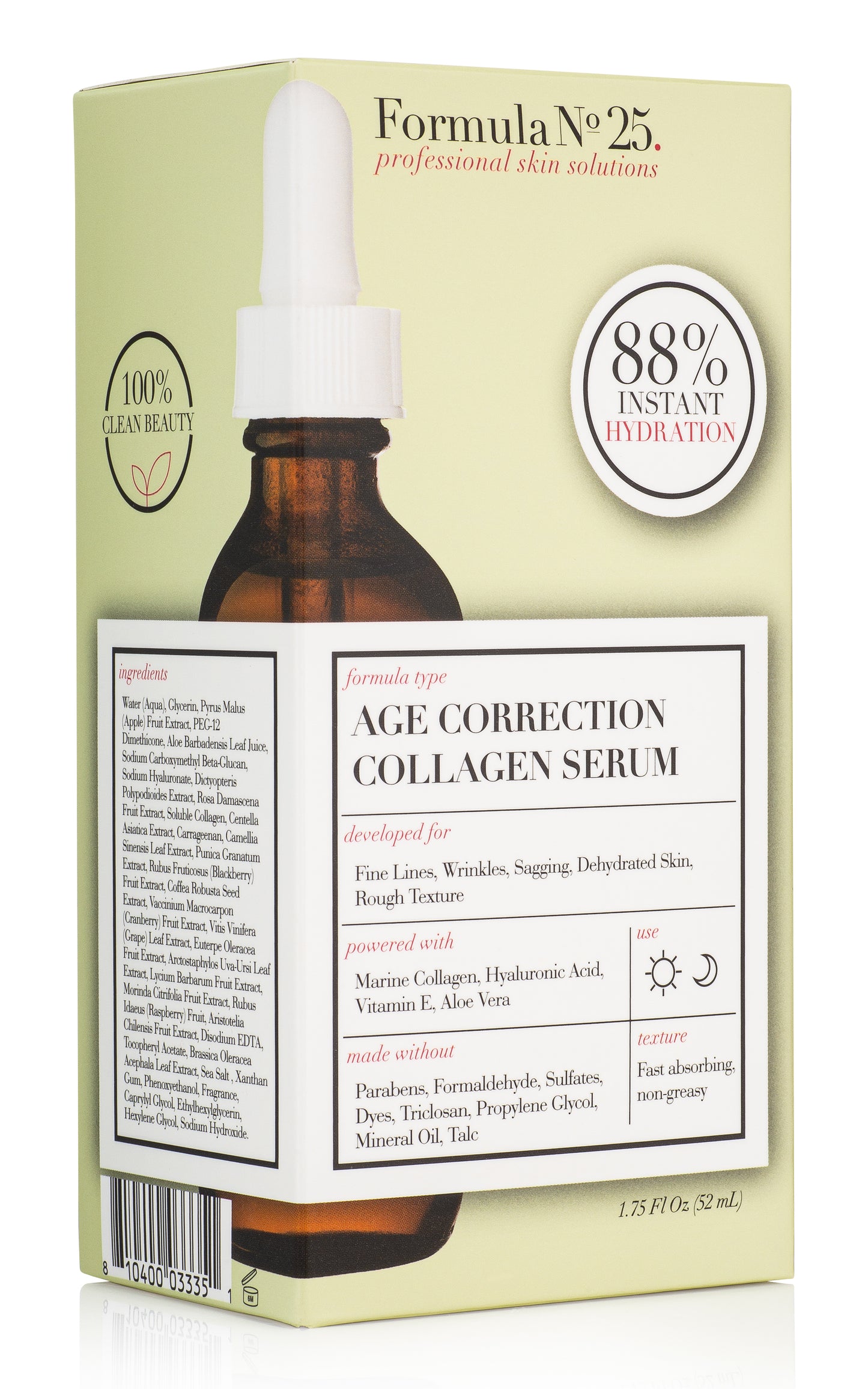 Formula 25 Age Correction Collagen Face Serum 1.75 Fl Oz (52mL)