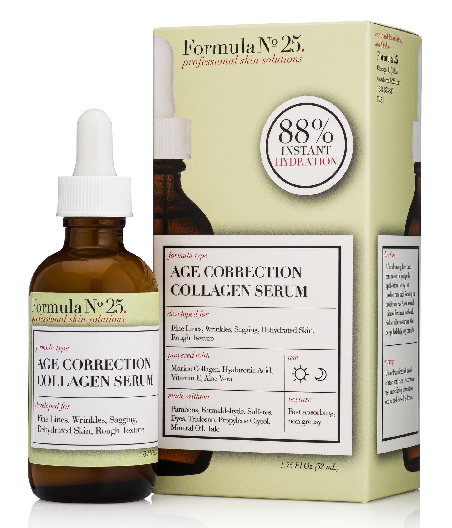 Formula 25 Age Correction Collagen Face Serum 1.75 Fl Oz (52mL)