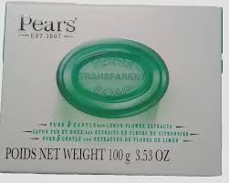 Pears Oil Clear Soap with Lemon Flower Extract Soap Bar, 3.53 oz.  3 Pack