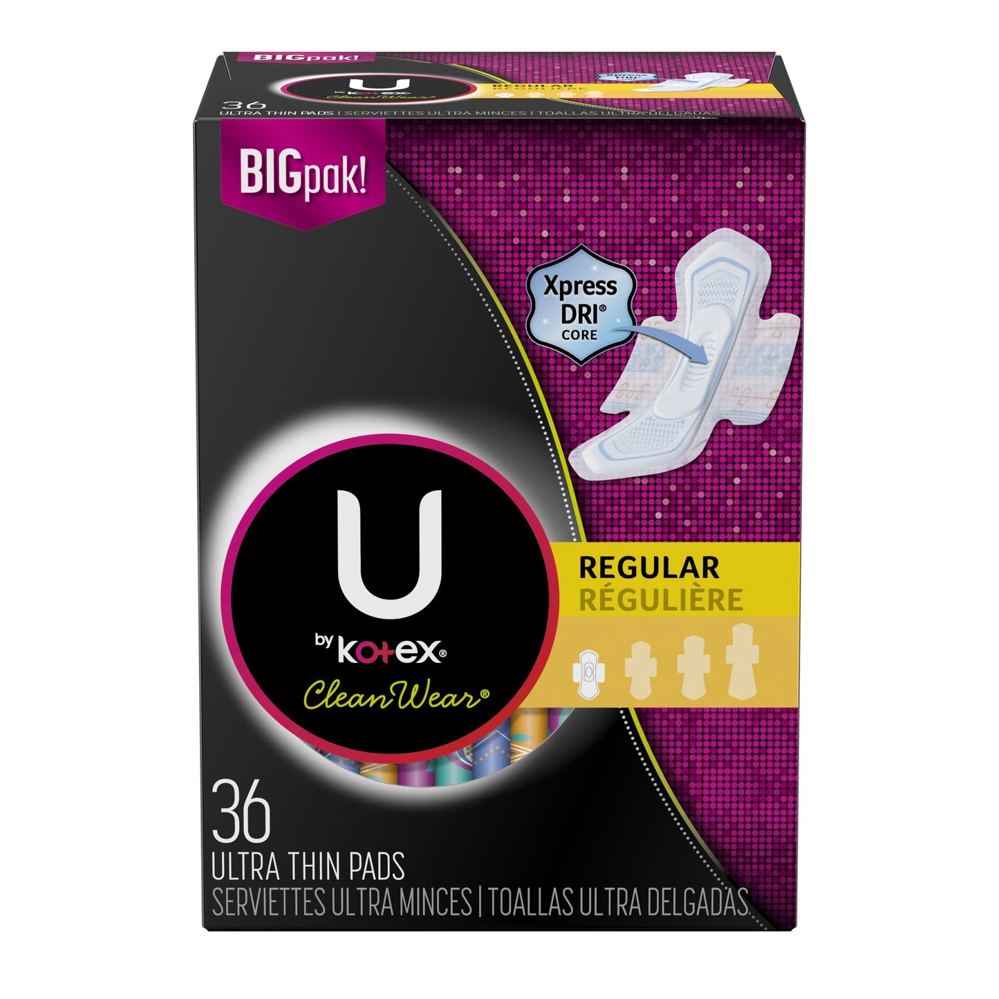 U By Kotex Cleanwear Pad 36ct