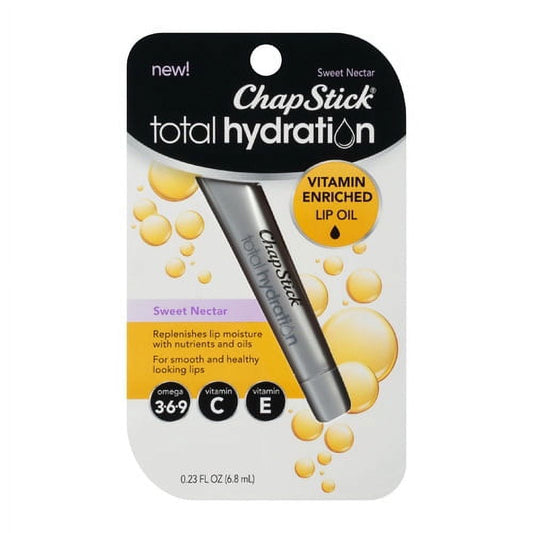 ChapStick Total Hydration Sweet Nectar Vitamin Enriched Lip Oil, 0.23 Oz