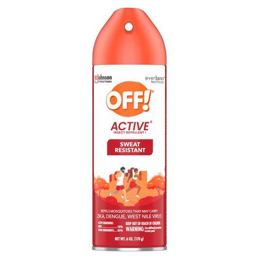 OFF! Active Insect Repellent I, Long-lasting Sweat Resistant Bug Spray, 6 oz