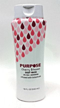 Purpose Body Wash Cherry Blossom Moisturizing Body Wash 18 oz Infused with Botanicals (2 pack)