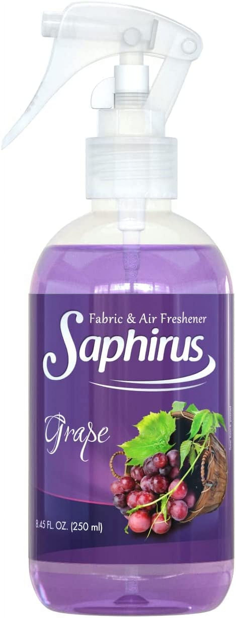 Saphirus Fabric and Air Freshener, great fragrance and essentials for Home, Office, Closet, Bathroom and any room, Odor Eliminator, Jasmine - 8.45 FL.OZ