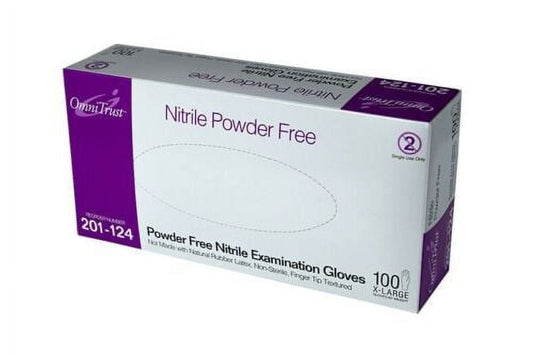 Omni Trust #201 - Nitrile Powder Free Examination Glove - Medium 100ct Box