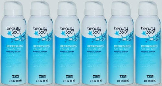 CVS Beauty 360 Mineral Water Refreshing Facial Mist 3 Fl Oz Pack of 6