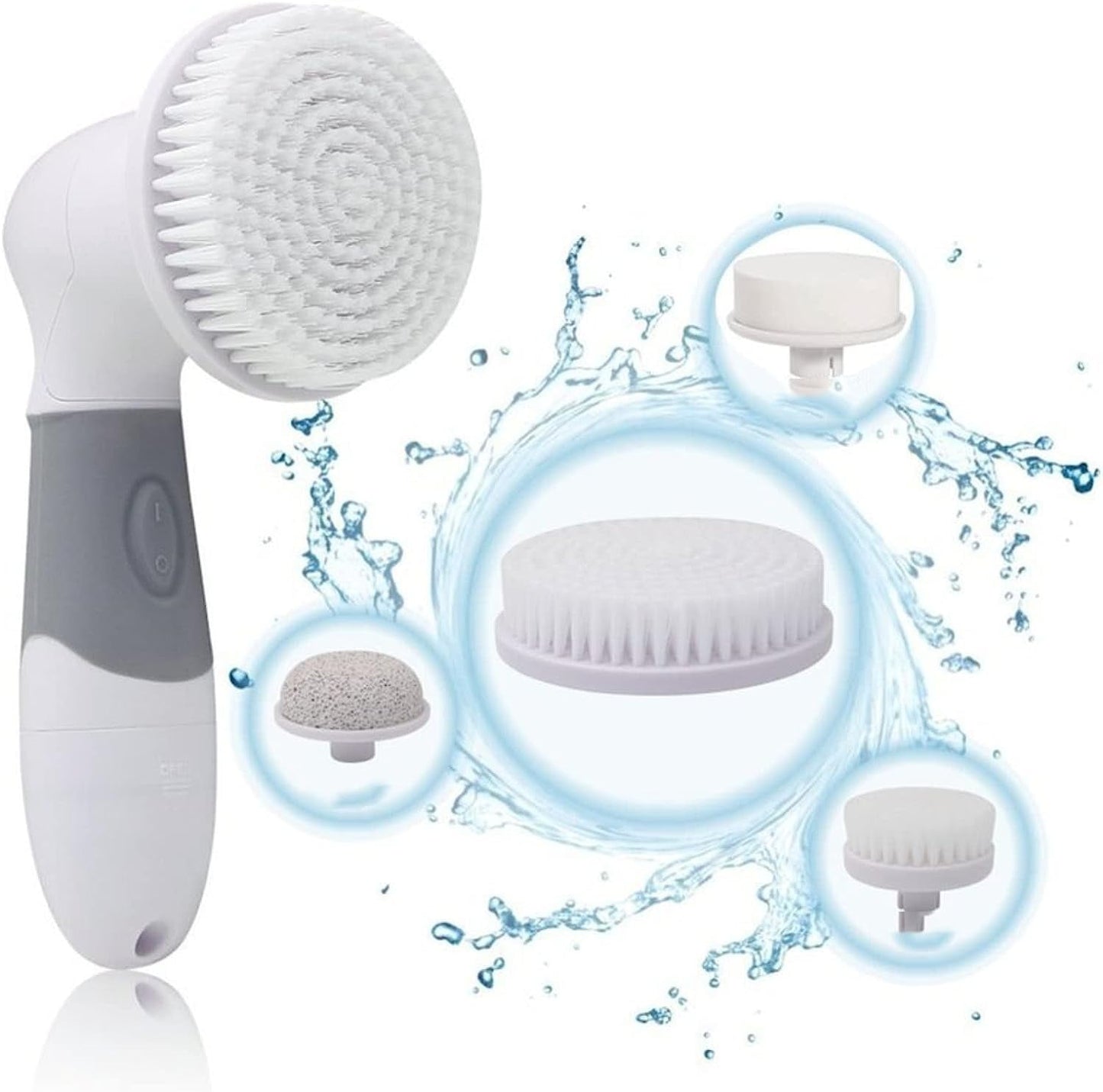 TRCompare Cleansing Brush 4 in 1 Multifunctional Electric Facial Cleanser with 4 Brush Heads Skin Beauty Tools Care Pore Cleaning Brush Massager Gentle Exfoliation