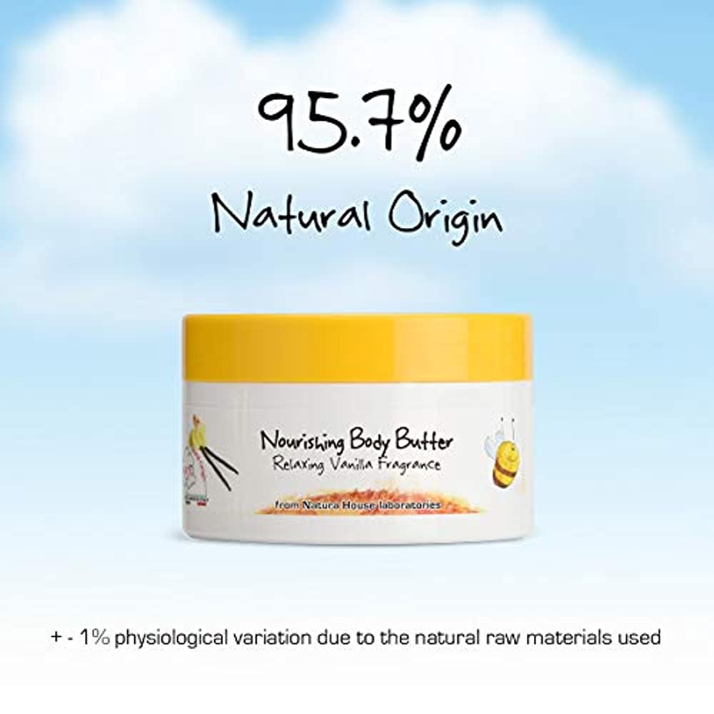 BeeMy Honey Nourishing Body Butter, Relaxing Vanilla Fragrance – Moisturizing and Revitalizing Honey Restores and Softens Skin – 95.7% Natural Origin, Made in Italy – Dermatologist Tested, 6.76 oz.