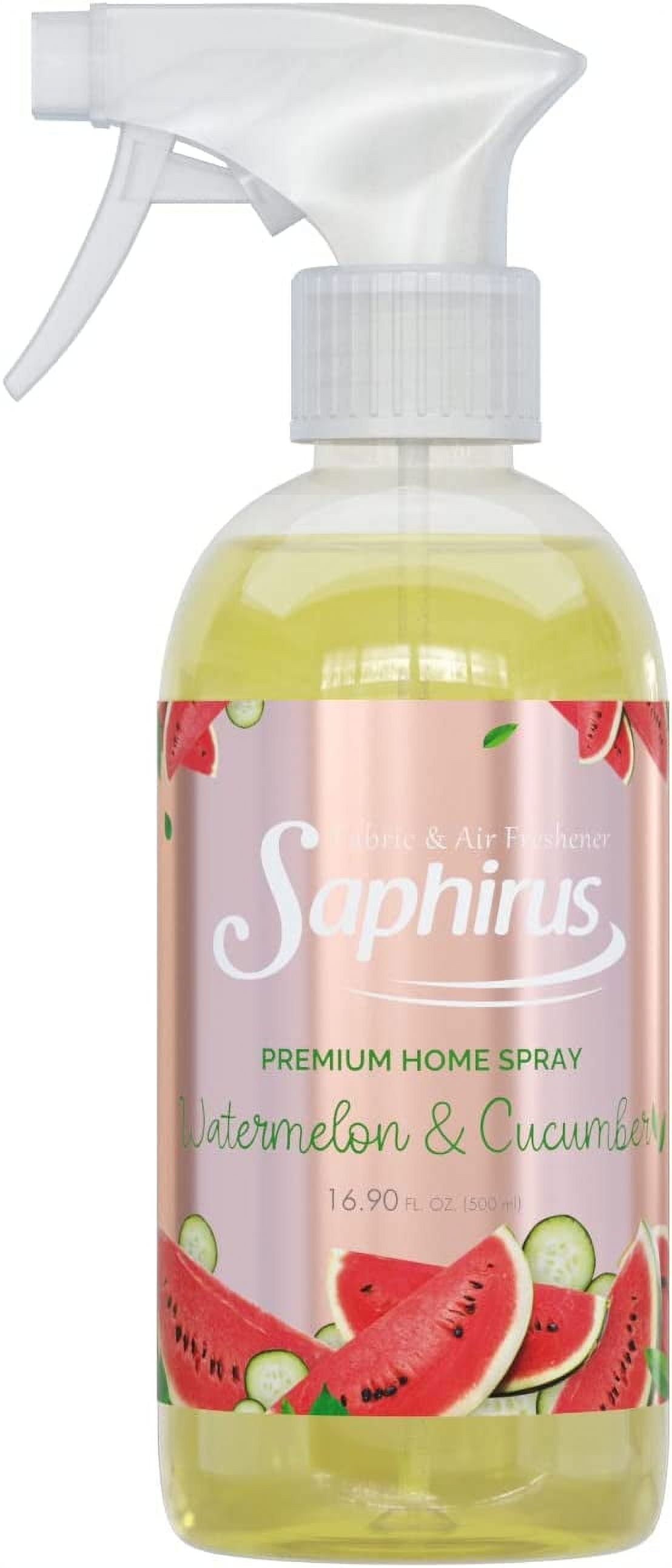 Saphirus Home Spray Air Freshener, Fragrance for Home, Office, Car, Bathroom and any room- Watermelon Cucumber - 16.90 FL.OZ