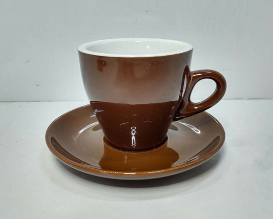 SARA MOKA * Porcellane Italiana SET OF 6 Cappuccino Cup & Saucer